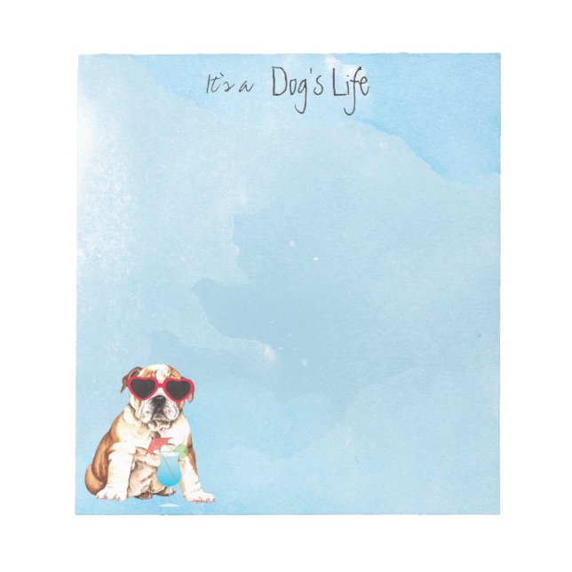 Bloc De Notas Bulldog de verano (Frente)