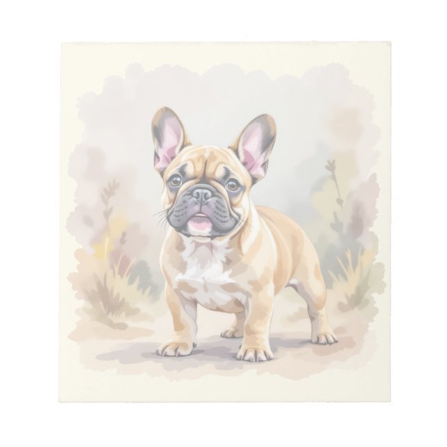 Bloc De Notas Bulldog Francés Canela Marrón Claro Perro Frenchie (Frente)