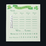 Bloc De Notas Bunco Lucky Roll Score Pad Marcha Saint Patricks<br><div class="desc">¡Suerte del Rollo! Que la suerte de los irlandeses esté con usted en su Bunco con motivo del Día de Saint Patricks. El marcador verde muestra un shamrock y las palabras Buena Suerte. Texto verde y fondo verde. La hoja de puntuación de Bunco es fácil de anotar y cuenta con...</div>