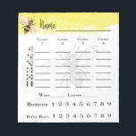 Bloc De Notas Bunco Score Sheets Bee Notepad<br><div class="desc">El tema de las abejas en color amarillo y negro crea una maravillosa hoja de partituras Bunco o Bunko. Perfecto para las abejas reina,  fiesta de la noche fuera de Bunco. Gane sus abejas (Baby Bunco's).</div>
