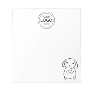 Bloc De Notas Bunny con el logotipo de negocios de personalizado