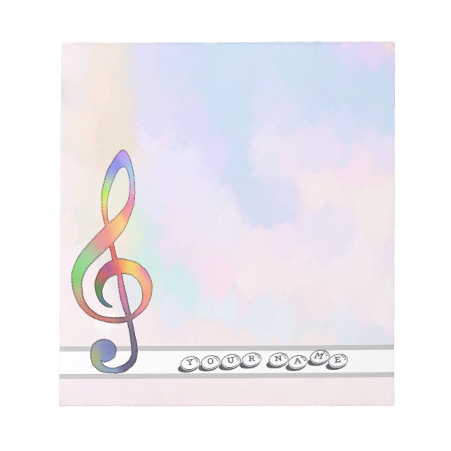 Bloc De Notas bunter Notenschlüssel (Frente)