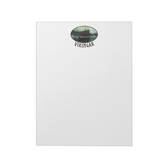 Bloc De Notas Buque Viking Y Luces Del Norte (Lado Izquierdo)