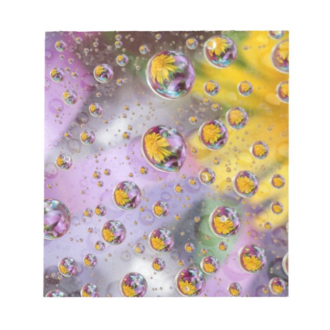 Bloc De Notas Burbujas abstractas con flores. Créditos: Nancy (Frente)