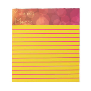 Bloc De Notas Burbujas rosas y Naranjas Dreamble Pequeño Notepad