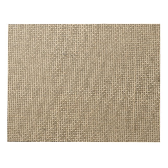 Bloc De Notas Burlap en el beige natural (Frente)