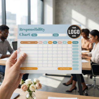 Bloc De Notas Business Responsibility Chores Chart Logo Checklis