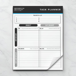 Bloc De Notas Business Task Planner Priority Matrix Notepad