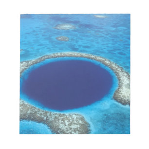 Bloc De Notas CA, Belice. Vista aérea de Blue Hole (diámetro