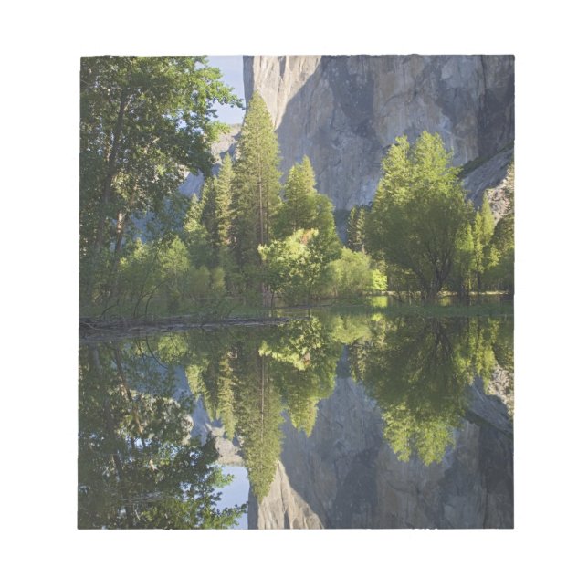 Bloc De Notas CA, Yosemite NP, El Capitan reflejado en Merced (Frente)