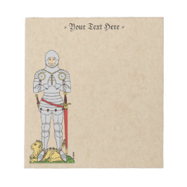 Bloc De Notas Caballero Medieval Inglés circa 1430