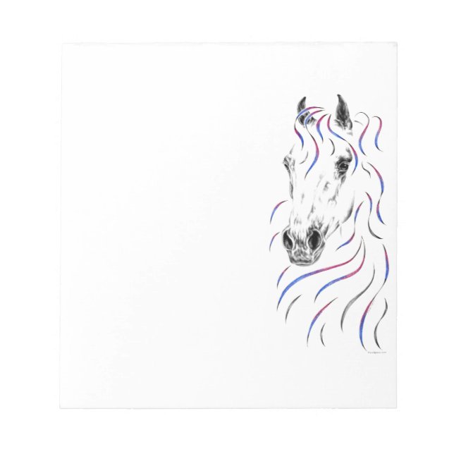 Bloc De Notas Caballo árabe elegante (Frente)