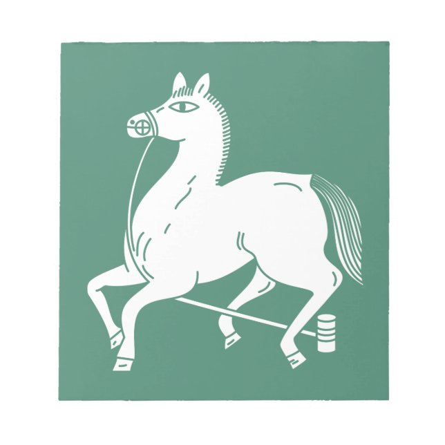 Bloc De Notas Caballo campeón atado (Frente)