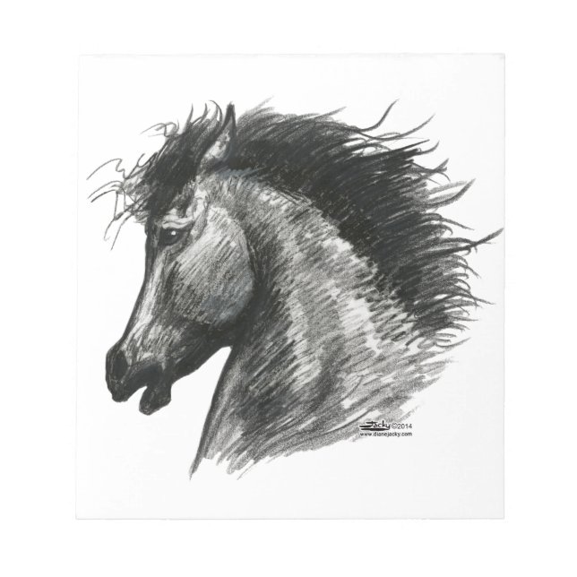 Bloc De Notas Caballo Salvaje Fiero (Frente)