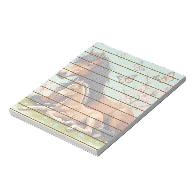 Bloc De Notas Caballo y comida descansando en un ambiente de pri (Lado Izquierdo)