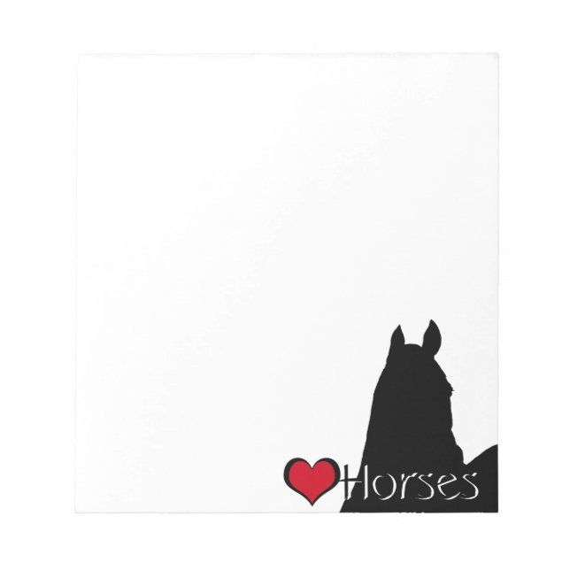 Bloc De Notas Caballos cardíacos I (fondo blanco) (Frente)