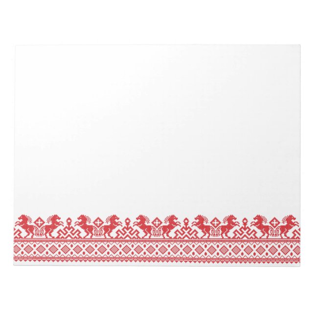 Bloc De Notas Caballos de cría rojos (Frente)