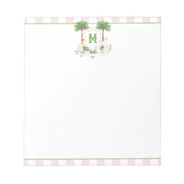 Bloc De Notas Cabana Stripes Palm Beach Monogram Crest