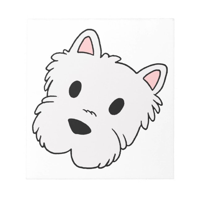 Bloc De Notas cabeza personalizado westie (Frente)