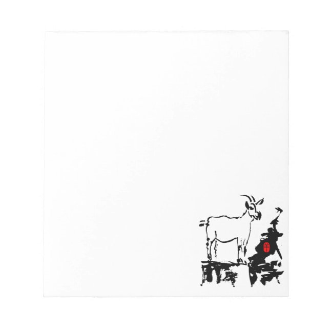 Bloc De Notas Cabra roca Año chino vietnamita Zodiac Notepad (Frente)