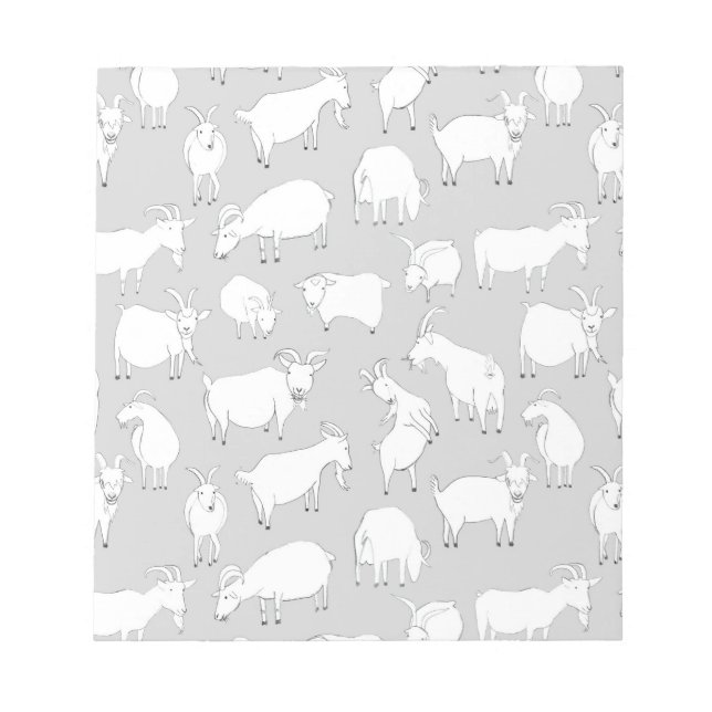 Bloc De Notas Cabras jugando - Gris (Frente)