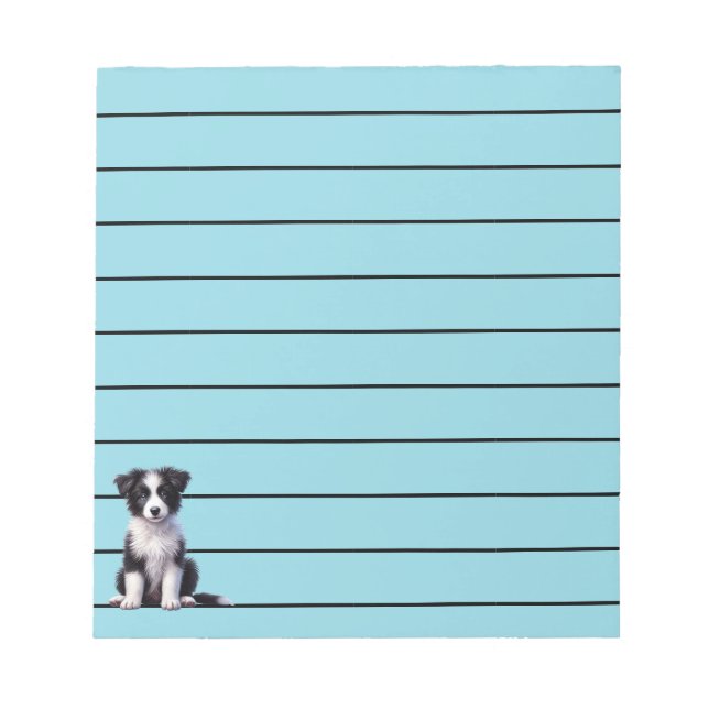 Bloc De Notas Cachorro adorable de Border Collie (Frente)