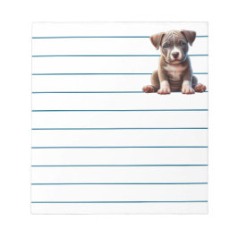 Bloc De Notas Cachorro con ojos azules sentados y con aspecto in