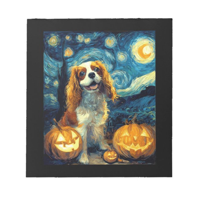 Bloc De Notas Cachorro Cute Cavalier King Charles Spaniel Hallow (Frente)