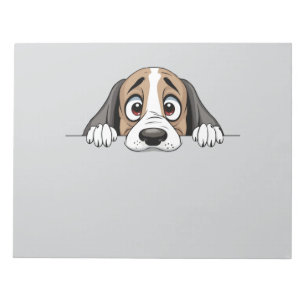 Bloc De Notas Cachorro de cachorro Peeking Cute Adorable Gracios
