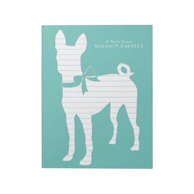 Bloc De Notas Cachorro de perro de Basenji (Lado Izquierdo)