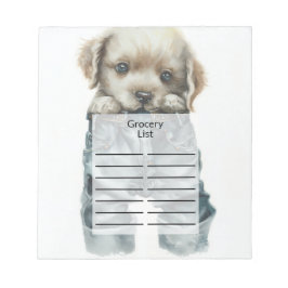 Bloc De Notas Cachorro en el arte de los jeans