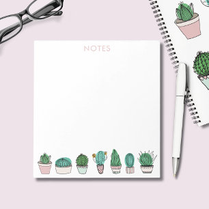 Bloc De Notas Cactus Cactáceas Suculentas Plantas en Maceta