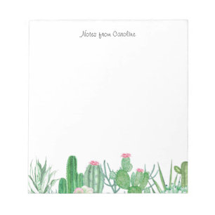Bloc De Notas cactus de Notepad en acuarela