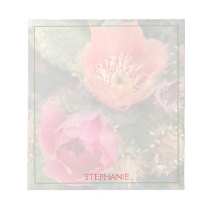 Bloc De Notas Cactus Flowers Desierto Botánico Personalizado