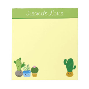 Bloc De Notas Cactus Lindos Suculentos Plantas Amantes Personali