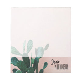 Bloc De Notas Cactus rosado moderno