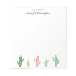 Bloc De Notas Cactus Suculento Retro Pastel Personalizado