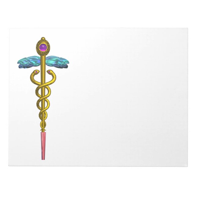 Bloc De Notas CADUCEUS, amatista oro vibrante Violet Blue White (Frente)
