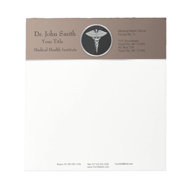 Bloc De Notas Caducto Médico Profesional Silver - Notepad (Frente)