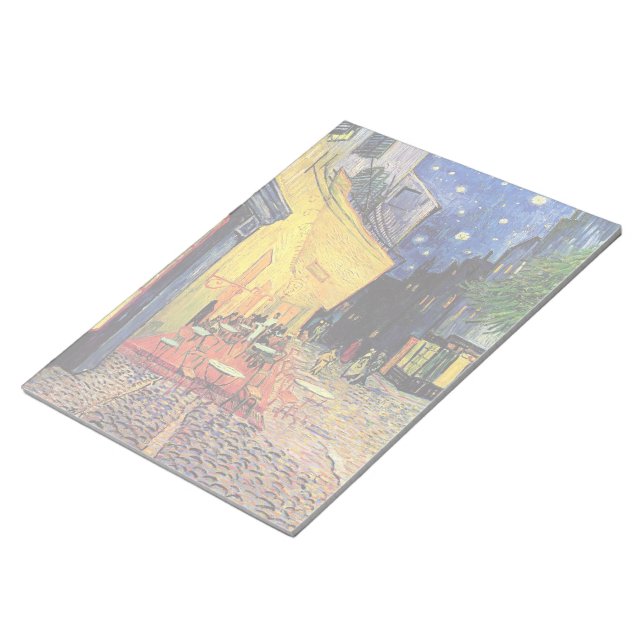 Bloc De Notas Cafe Terrace de noche por Vincent van Gogh (Lado Derecho)
