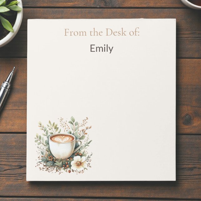 Bloc De Notas Café y Floral (Subido por el creador)