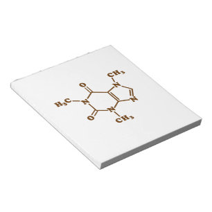 Bloc De Notas Cafeína Café Fórmula Química Molecular