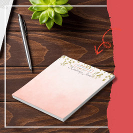 Bloc De Notas Caída de la Secuencia de Oro de Coral Ombre