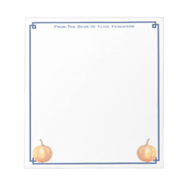 Bloc De Notas Caída del nombre personalizado azul de la marina d