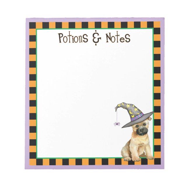 Bloc De Notas Cairn Terrier Witch Notepad (Frente)