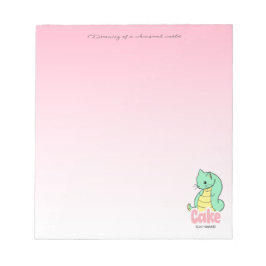Bloc De Notas Cake (Cat + Snake) Pink Notepad