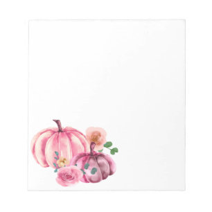 Bloc De Notas Calabaza acuática Rosa floral rosa