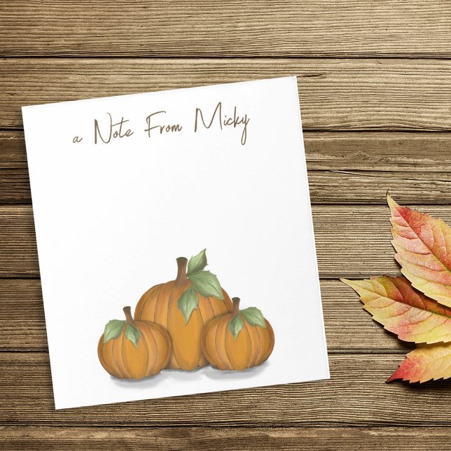 Bloc De Notas Calabaza otoñal Calabaza simple cosecha Minimalist (Subido por el creador)