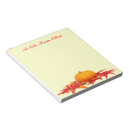 Bloc De Notas Calabaza y hojas