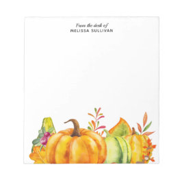 Bloc De Notas Calabazas de cosecha, hojas y follaje